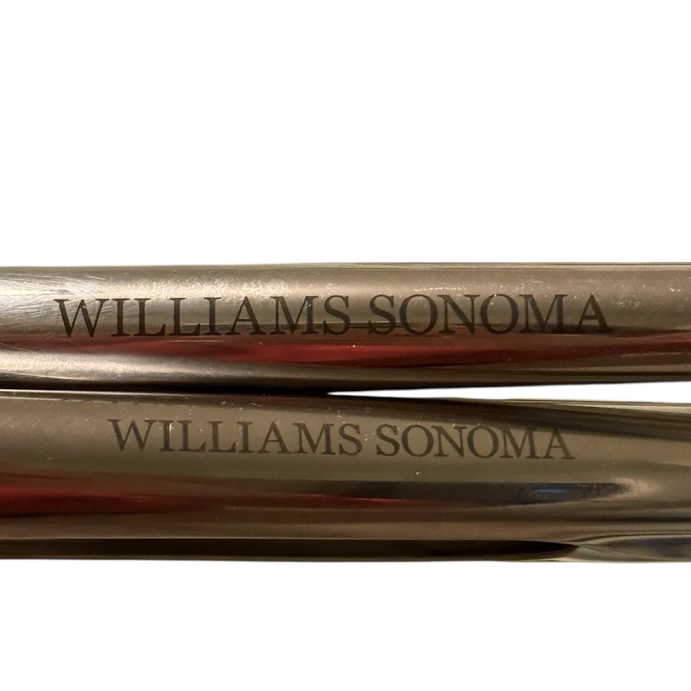 Williams Sonoma Stainless-Steel Silicone Slotted Turner + Tongs in Purple/Lilac